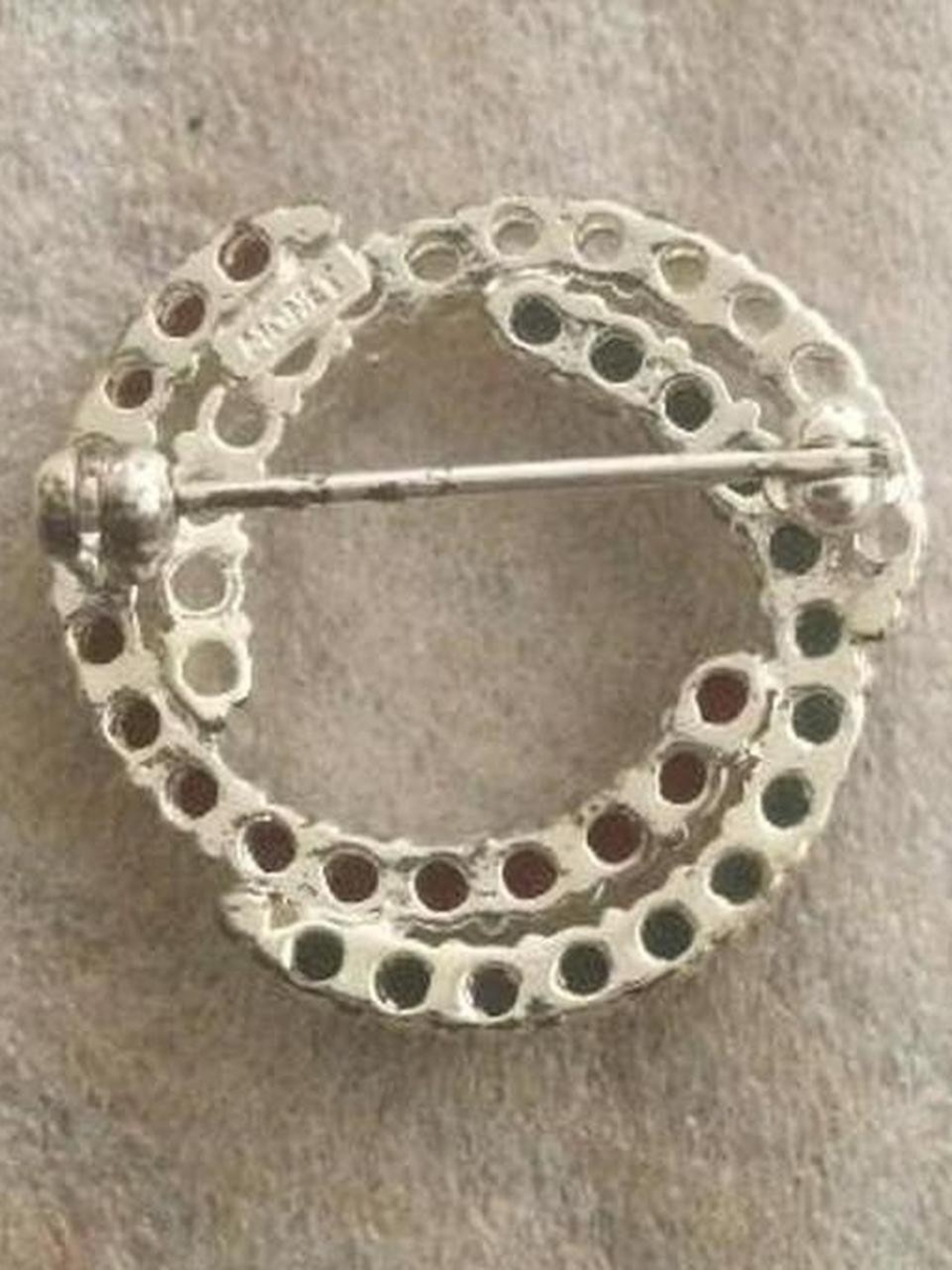 Patriotic Rhinestone Monet Pin - Picture 3 of 3